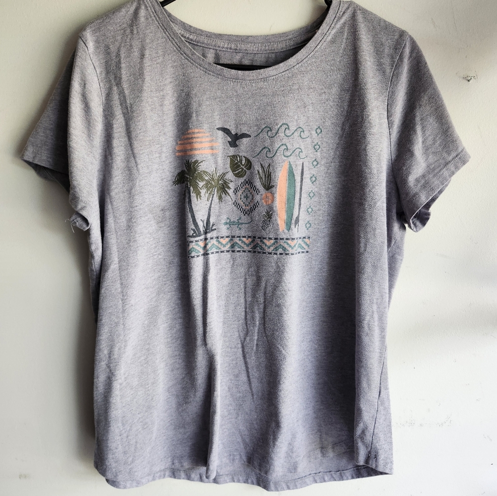 Sonoma Womens Large Tropical Print Tshirt